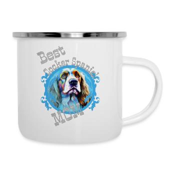 Cocker anglais Spaniel Dire Meilleure Maman - Tasse émaillée - blanc - Droite