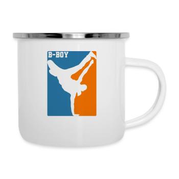 Breakdance B-Boy Hip-Hop und Funk - Emaille-Tasse - Weiß - Rechts