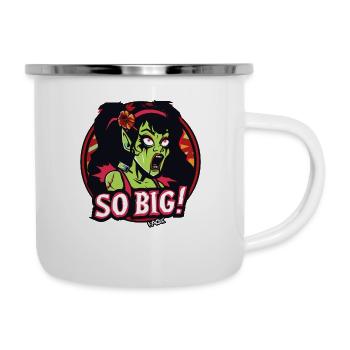 Drôle de femme zombie, si grande - Tasse émaillée - blanc - Droite