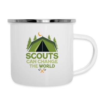 Changing the World, One Scout at a Time Tee - Emaille-Tasse - Weiß - Rechts