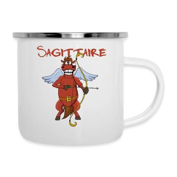 « Sagittaire » - Tasse émaillée - blanc - Droite