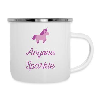 Lassen Sie sich Ihr funkelndes Regenbogen-Einhorn von niemandem abstumpfen - Emaille-Tasse - Weiß - Rechts