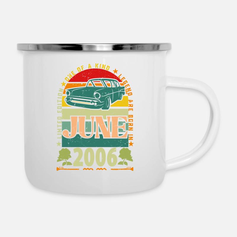 Geburtstagsgeschenk Juni 2006. Juni 2006 Juni 2006 - Emaille-Tasse - Weiß