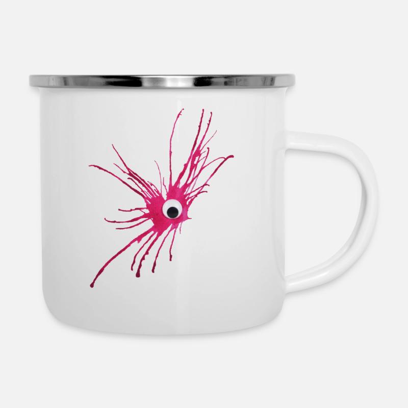 MONSTRUMMS Nr.9 - Emaille-Tasse - Weiß