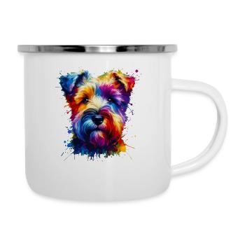 Coloré Splash Art Glen Of Imaal Terrier Terriers - Tasse émaillée - blanc - Droite
