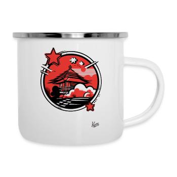 Japan's Japanese Shinto Pagoda Temple - Camper Mug - white - Right
