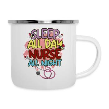 Infirmière Service de nuit Énergie I Cadeau - Tasse émaillée - blanc - Droite