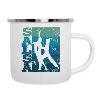 Salsero Und Salsera Salsa-tanzfestival - Emaille-Tasse - Weiß - Rechts
