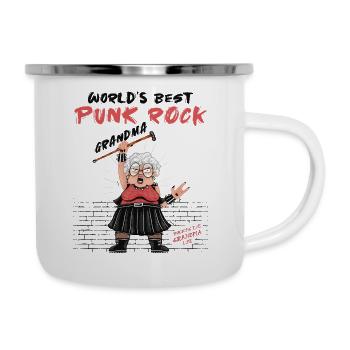 La meilleure grand-mère punk rock du monde - Old Punks Never - Tasse émaillée - blanc - Droite