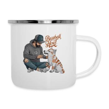 HURLEMENT DE BASEBALL - Tasse émaillée - blanc - Droite