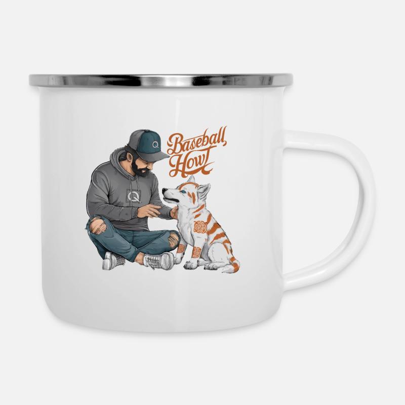 HURLEMENT DE BASEBALL - Tasse émaillée - blanc