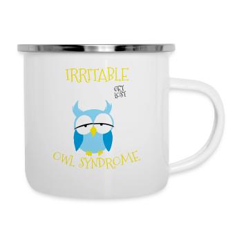 Reizeulen-Syndrom Verlieren Sie sich Nächtliches Wortspiel - Emaille-Tasse - Weiß - Rechts
