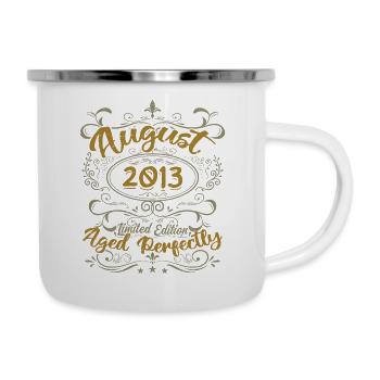August 2013 August Geburtstagsgeschenk 2013 August 2013 - Emaille-Tasse - Weiß - Rechts