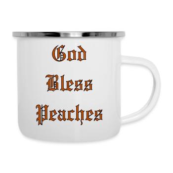Que Dieu bénisse les pêches - Tasse émaillée - blanc - Droite