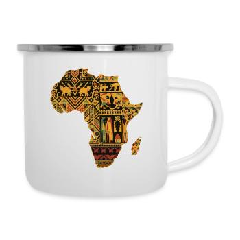Couleur vive Africaine - Tasse émaillée - blanc - Droite