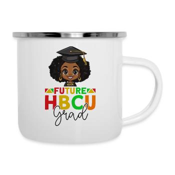Future HBCU - Emaille-Tasse - Weiß - Rechts