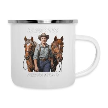 NOURRITURE PAYSANNE POUR TOUS - Tasse émaillée - blanc - Droite