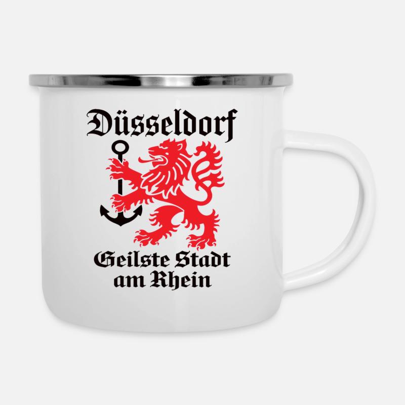 Düsseldorf Geilste Stadt am Rhein - Emaille-Tasse - Weiß