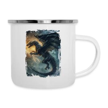 Cerf-volant - Tasse émaillée - blanc - Droite