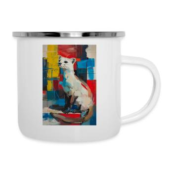 Hermine - Tasse émaillée - blanc - Droite
