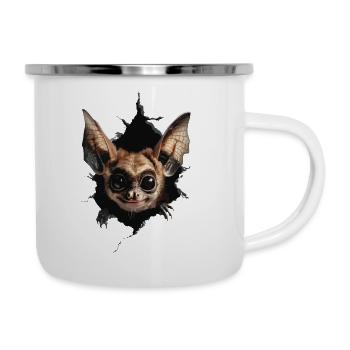 Schläger - Emaille-Tasse - Weiß - Rechts