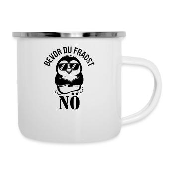 Funny Design with Cute Penguin - Emaille-Tasse - Weiß - Rechts