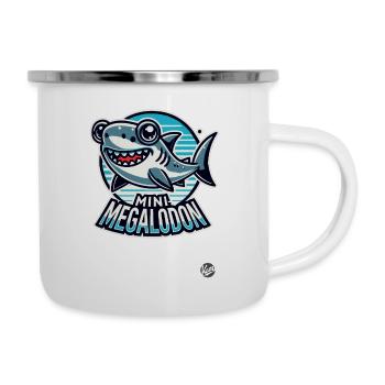 Petit requin mégalodon mignon - Tasse émaillée - blanc - Droite