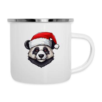 Panda Head Christmas Portrait - Camper Mug - white - Right
