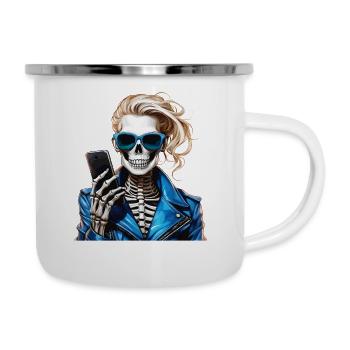 SKELETON WOMAN SMARTPHONE - Camper Mug - white - Right