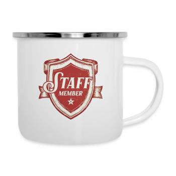 Membre du personnel - Tasse émaillée - blanc - Droite
