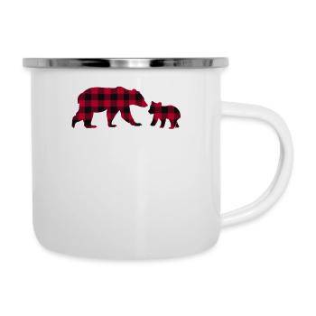 Mama Bear - Emaille-Tasse - Weiß - Rechts