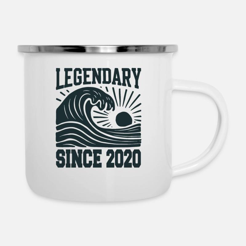 Legendary since 2020 Birthday Wave - Camper Mug - white