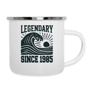 Légendaire depuis 1985 Birthday Wave - Tasse émaillée - blanc - Droite