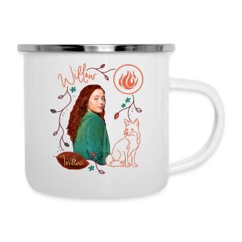 "Ein Mädchen Namens Willow" Willow Mit Fuchs Rufus - Emaille-Tasse - Weiß - Rechts
