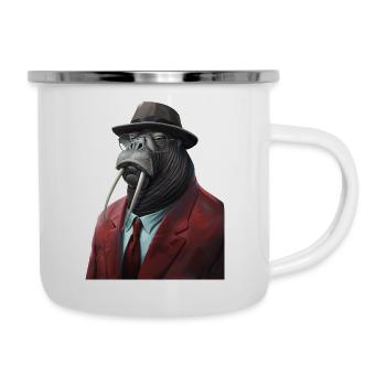 Walross - Emaille-Tasse - Weiß - Rechts