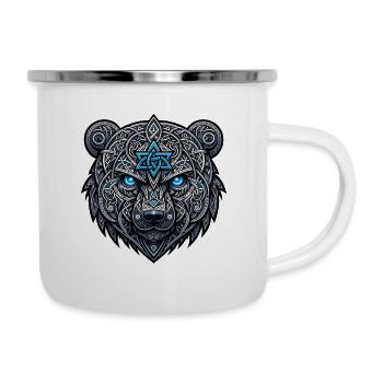 Ours viking – Pouvoir et symbolisme nordiques - Tasse émaillée - blanc - Droite