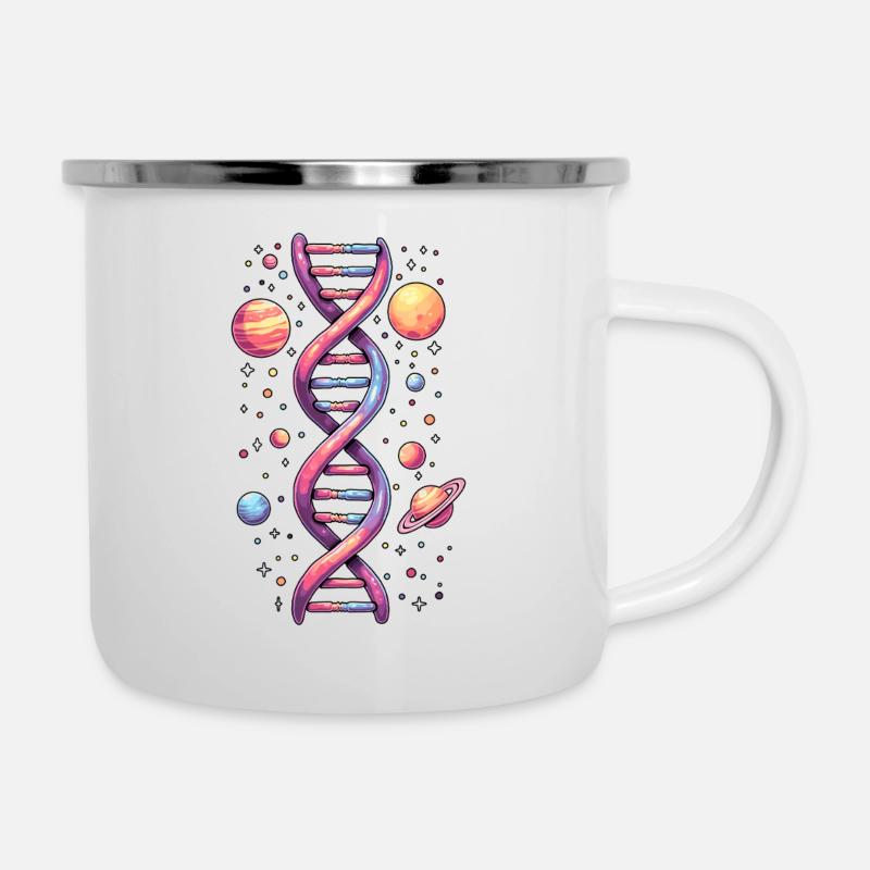 Espace ADN double hélice - Tasse émaillée - blanc