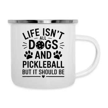 Pickleball Saying Dog Funny Pickleball Gift - Camper Mug - white - Right