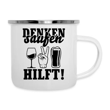 Drinking helps - Camper Mug - white - Right