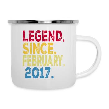 Légende depuis février 2017 Design For Kids, - Tasse émaillée - blanc - Droite
