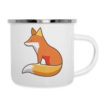 Simplyfox 01 - Emaille-Tasse - Weiß - Rechts