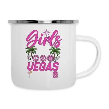 Girls Trip Las Vegas 2025 - Emaille-Tasse - Weiß - Rechts