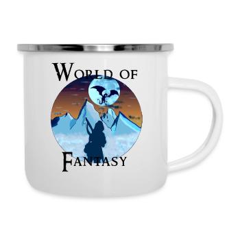 Guerrier dragon - world of fantasy - Tasse émaillée - blanc - Droite