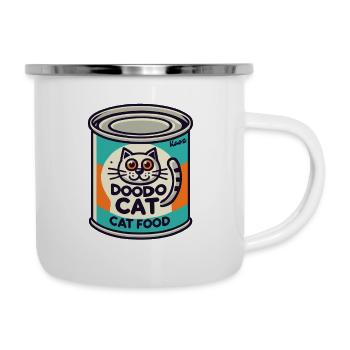 Retro Cat Food Tin "Doodo Cat" - Camper Mug - white - Right