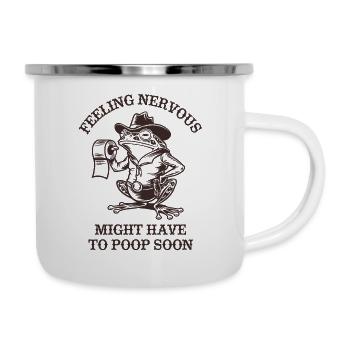 Reizdarmsyndrom Cowboyfrosch - Emaille-Tasse - Weiß - Rechts