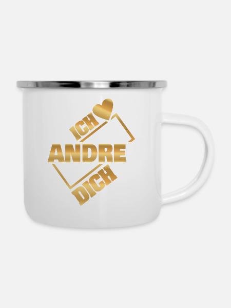 Andre - Emaille-Tasse - Weiß