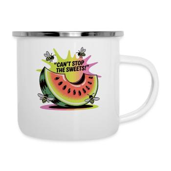Watermelon & Bees – Desire for Sweets - Camper Mug - white - Right