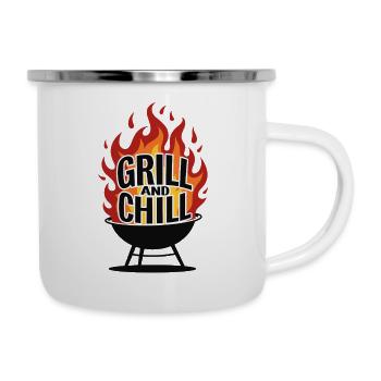 Grillen & Chillen Grill-Logo Grill and Chill - Camper Mug - white - Right