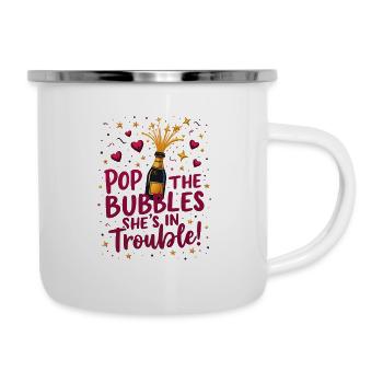 Enterrement de vie de jeune fille Chemise Équipe de mariée Mariage Fun - Tasse émaillée - blanc - Droite