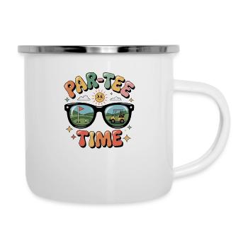 Design de golf amusant avec tee par - Tasse émaillée - blanc - Droite